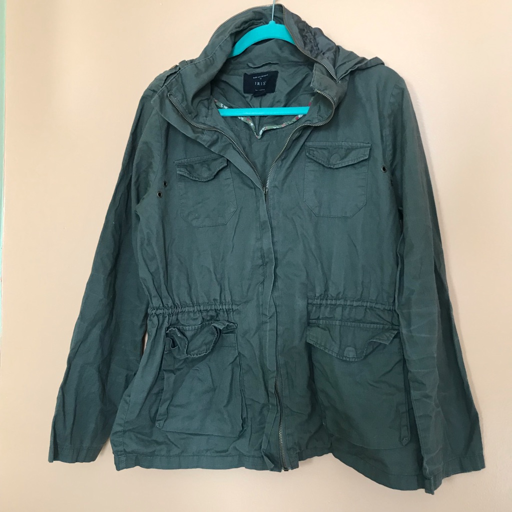 Iris La Olive Green Jacket (Missing Button)